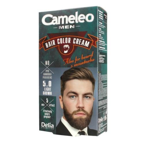 cosmen.pl | DELIA COSMETICS CAMELEO MEN Krem koloryzujący do włosów, brody i wąsów 5.0 Light Brown 30ml