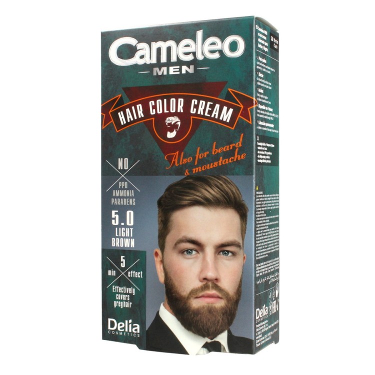cosmen.pl | DELIA COSMETICS CAMELEO MEN Krem koloryzujący do włosów, brody i wąsów 5.0 Light Brown 30ml