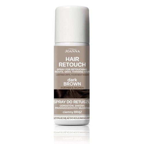 cosmen.pl | JOANNA Hair Retouch Spray do retuszu odrostów, siwizny i przerzedzonych włosów Dark Brown 75 ml