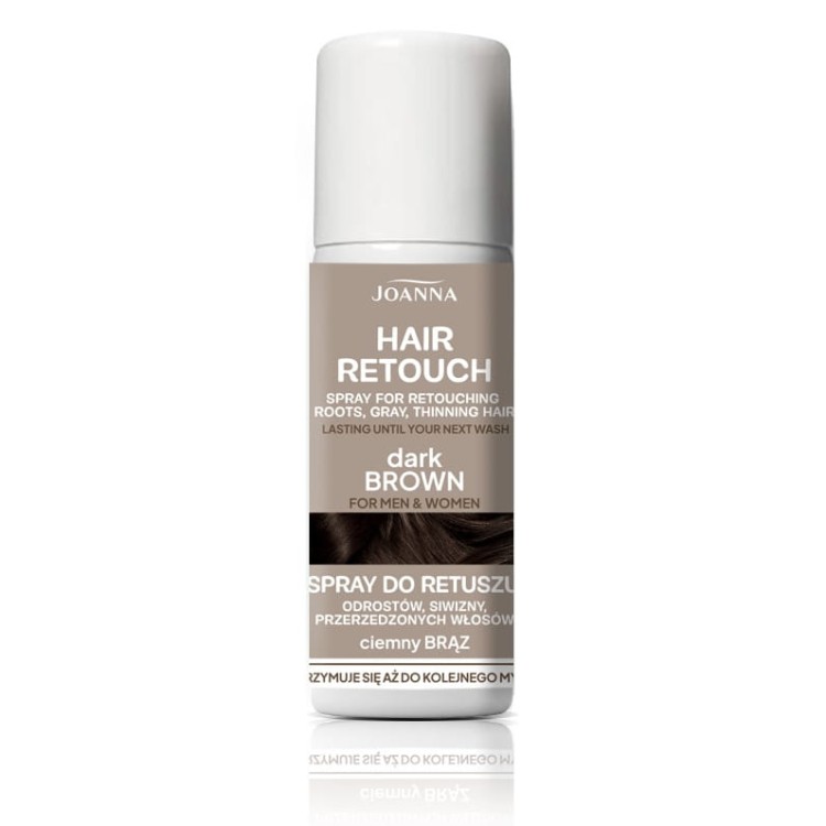 cosmen.pl | JOANNA Hair Retouch Spray do retuszu odrostów, siwizny i przerzedzonych włosów Dark Brown 75 ml