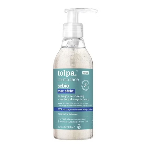 cosmen.pl ołpa Dermo Face Sebio Max Żel-peeling do twarzy musujący z kamforą 195 ml.jpg