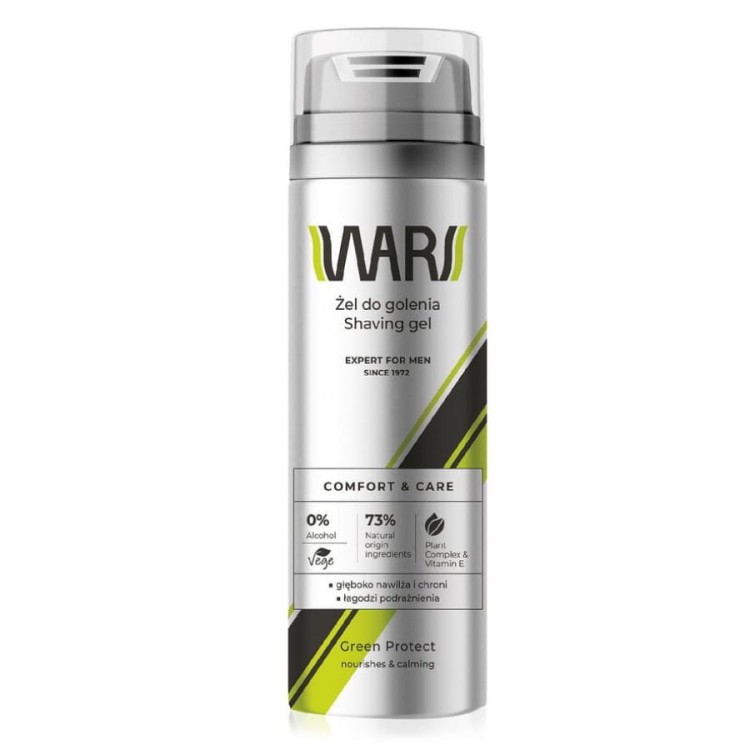 cosmen.pl  WARS EXPERT FOR MEN Żel do golenia Comfort &amp; Care Plant Complex &amp; Vitamin E 200 ml