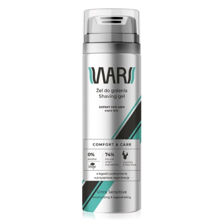 cosmen.pl  Wars Expert for Men Żel do golenia Comfort &amp; Care Aloe Vera &amp; Opuntia 200ml.jpg