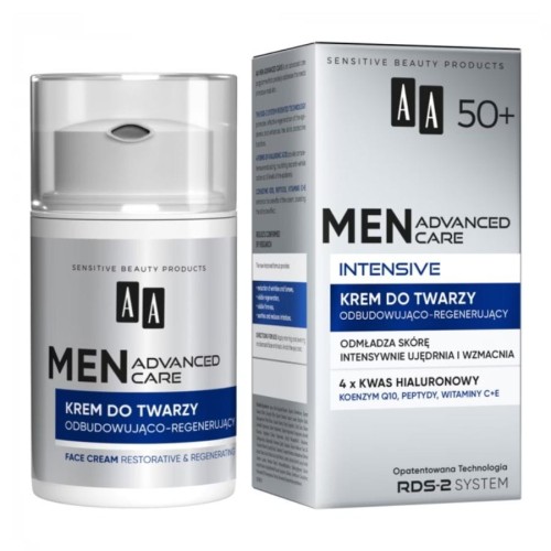 cosmen.pl AA Men Advanced Care Intensive Krem do twarzy odbudowująco-regenerujący 50+ 50 ml.jpg