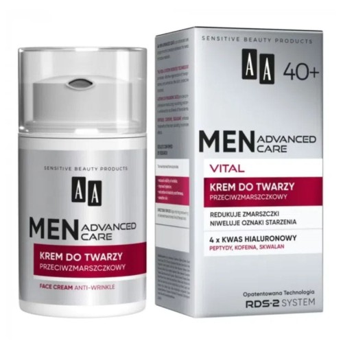 cosmen.pl AA Men Advanced Care Vital Krem do twarzy przeciwzmarszczkowy 40+ 50 ml.jpg