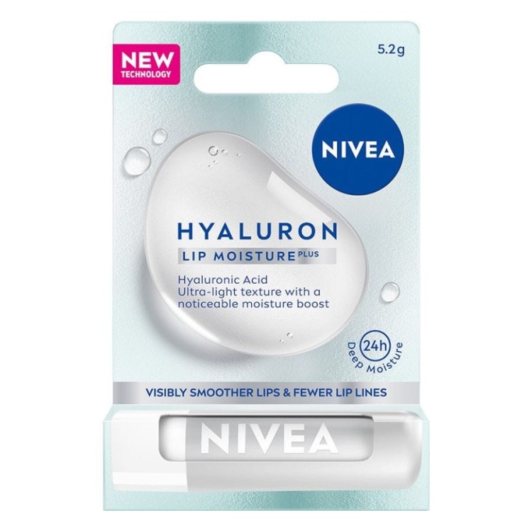 cosmen.pl NIVEA Hyaluron Lip Moisture Plus Nawilżający balsam do ust Transparent 5.2 g.jpg