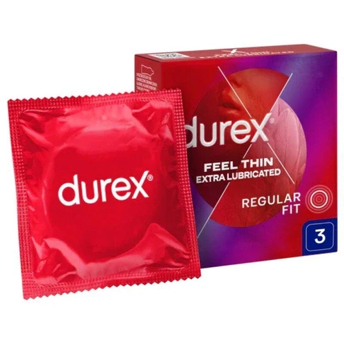 DUREX Feel Thin Extra Prezerwatywy cienkie, dodatkowo nawilżane 3 szt..webp