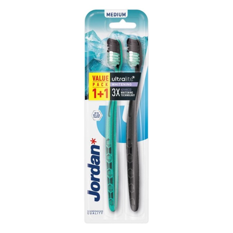 cosmen.pl JORDAN Ultralite Szczoteczka do zębów White Medium, 2 sztuki.jpg